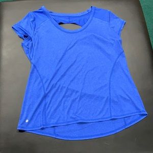EUC Blue Open-Back Workout Shirt